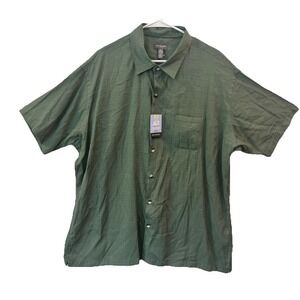 Van Heusen Men XXL Button Shirt Air All Over Cooling Green Cilantro NEW